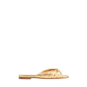 Gianvito Rossi NIB Selene Flat Sandal in Gold Size 39.5